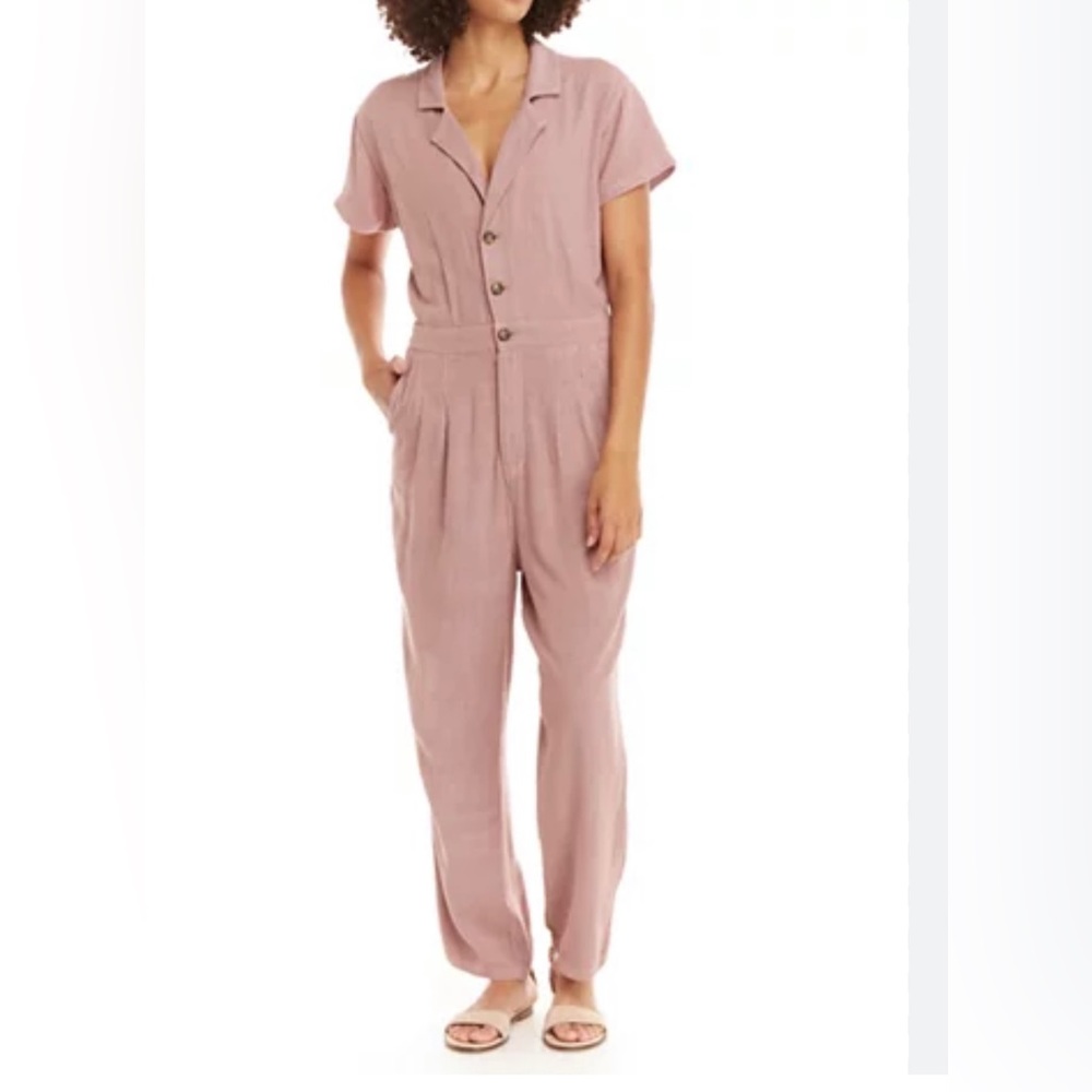 Free People Margot Short Sleeve Jumpsuit
